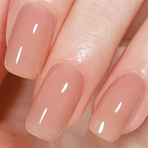 nude jelly nails|Nude jelly nail polish